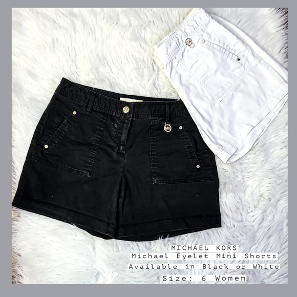 MICHAEL KORS Black Mini Shorts - Picture 1 of 1